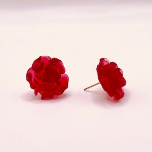 Brincos Rosa Vermelha
