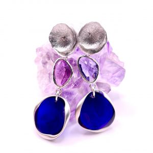 Brincos Tons de Violeta